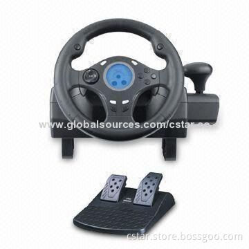 Shenzhen Wholesale Car Game Steering Wheel with LED, for PC/USB Video GameNew
